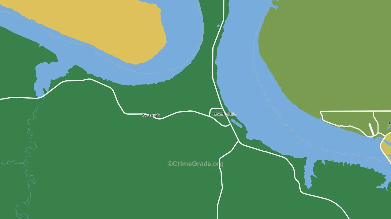 Lower Brule, SD Map of Drug-Related Crime Rates