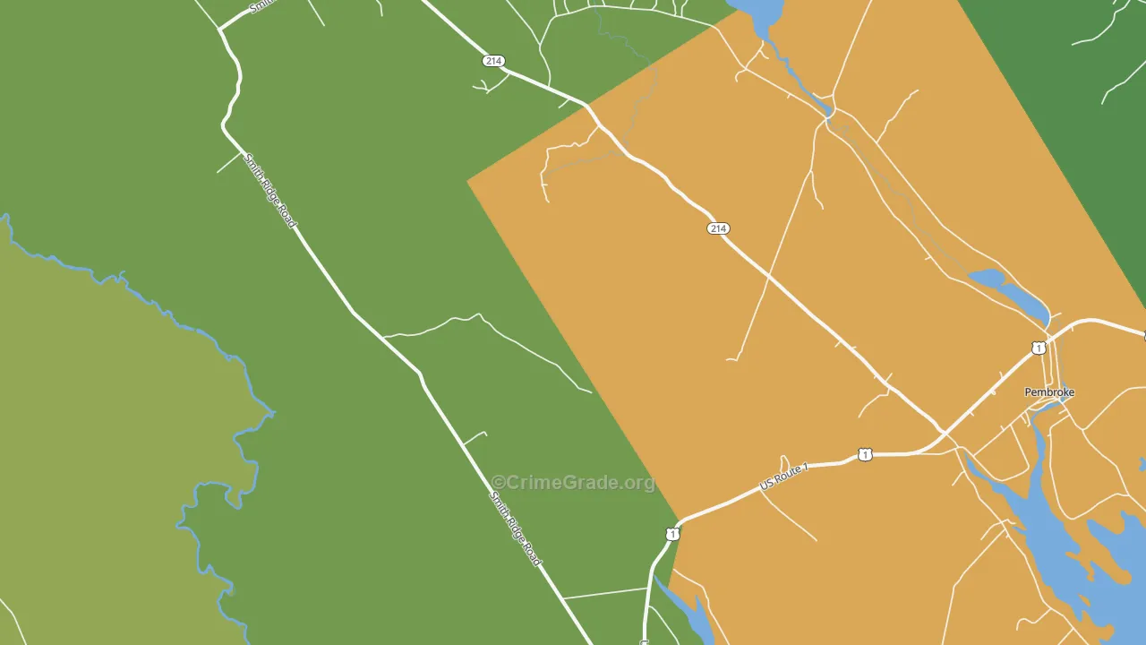 Lower Dennysville, ME Map of Drug-Related Crime Rates