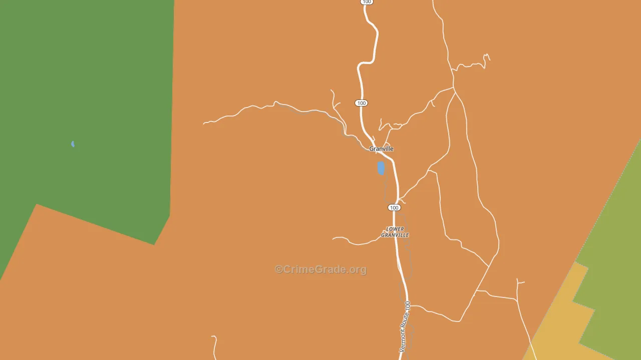 Lower Granville, VT Map of Drug-Related Crime Rates