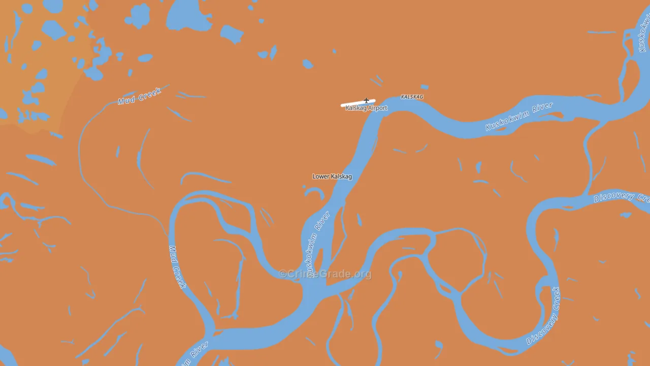 Lower Kalskag, AK Map of Drug-Related Crime Rates