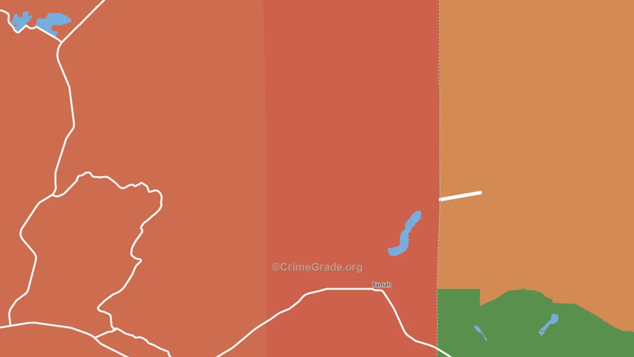Lower Nutria, NM Map of Drug-Related Crime Rates