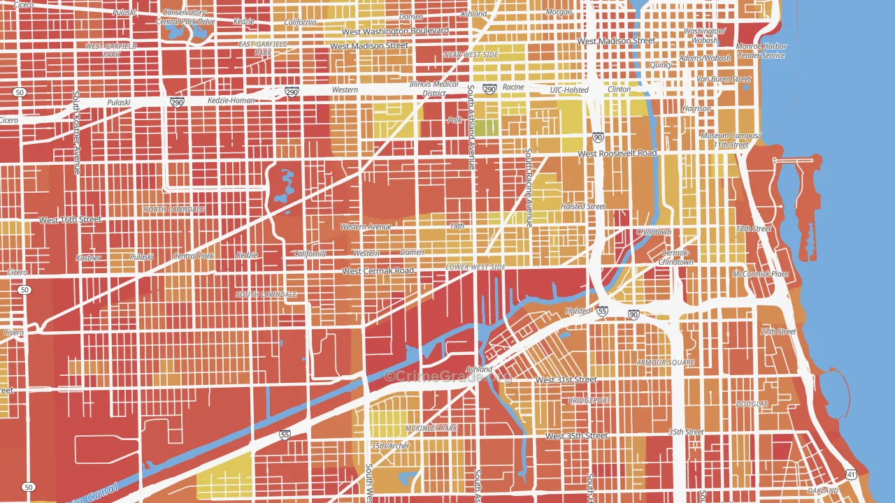 Lower West Side, Chicago, IL Map of Drug-Related Crime Rates