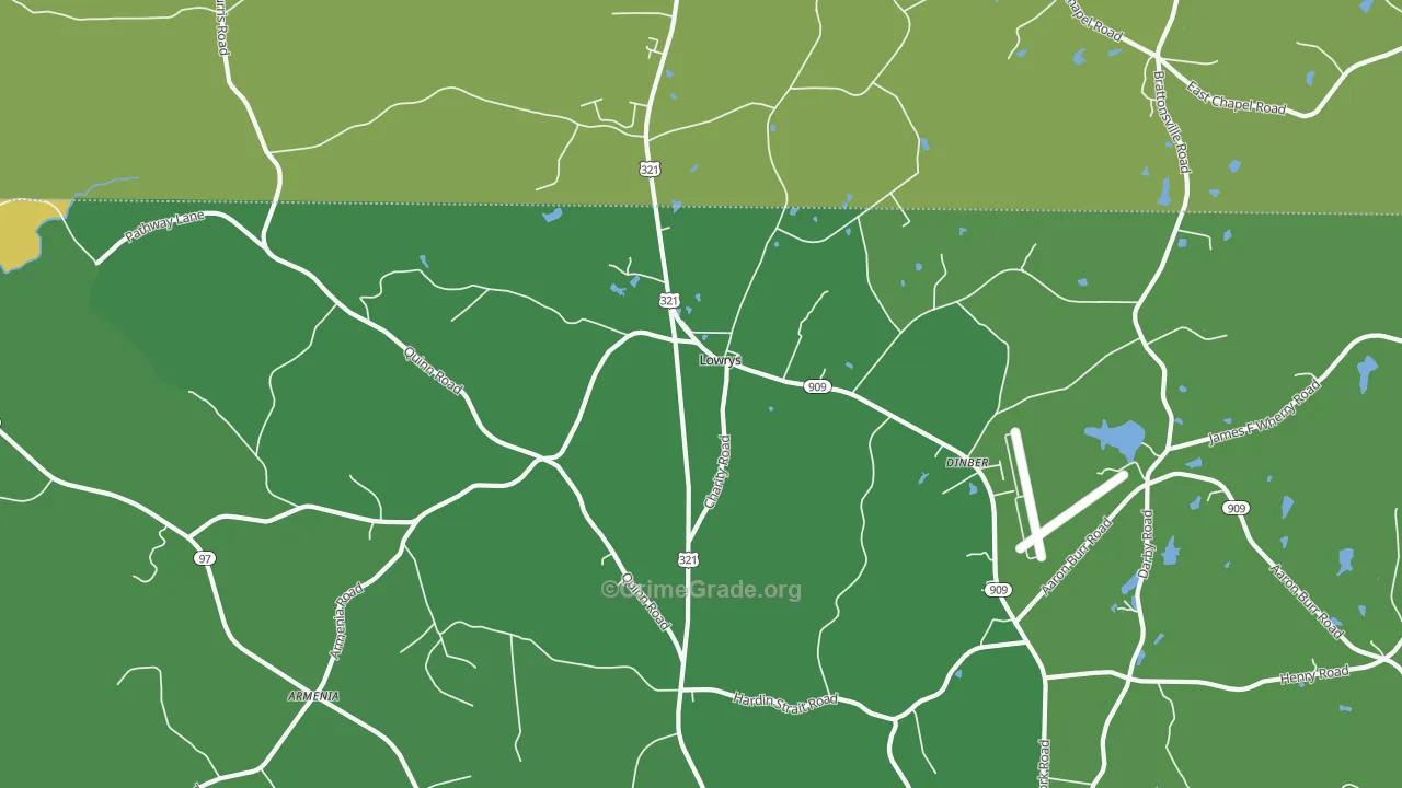 Lowrys, SC Map of Drug-Related Crime Rates