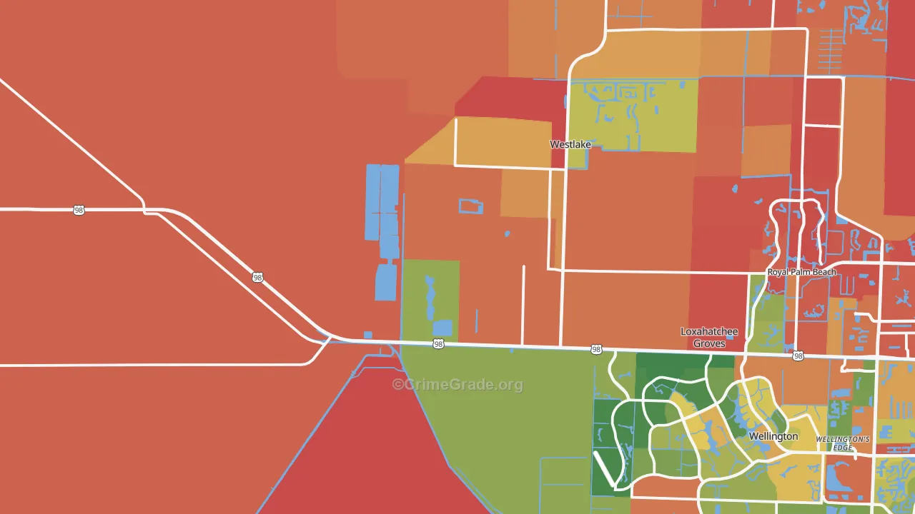 Loxahatchee, FL Map of Drug-Related Crime Rates