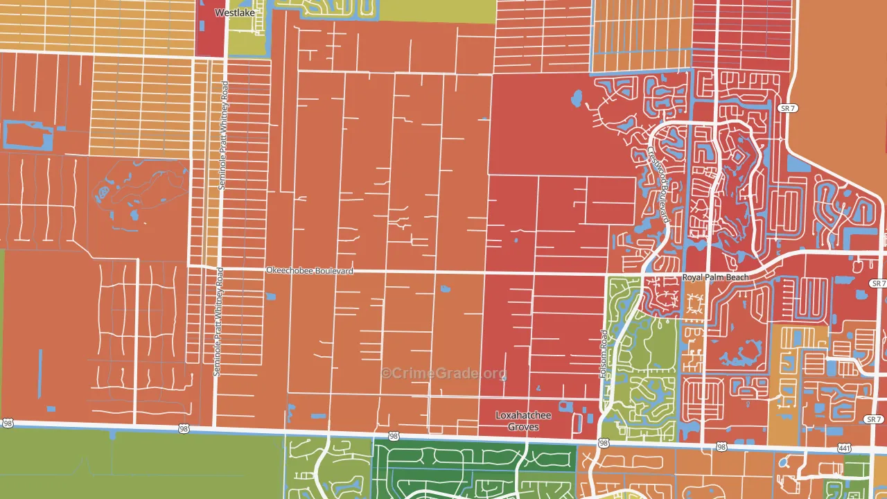 Loxahatchee Groves, FL Map of Drug-Related Crime Rates