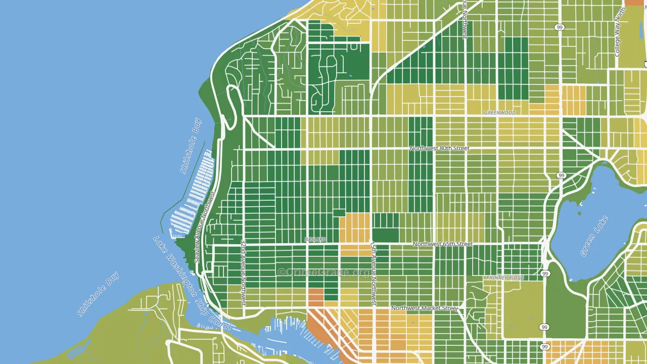 Loyal Heights, Seattle, WA Map of Drug-Related Crime Rates