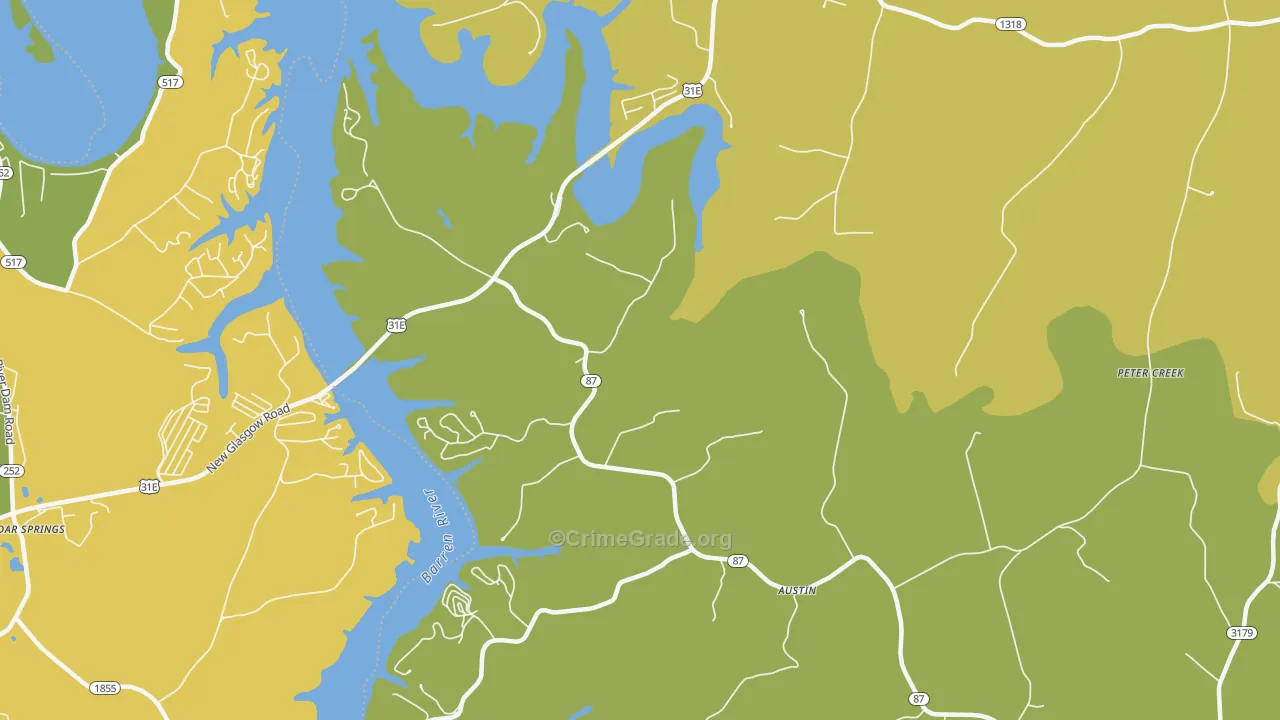 Lucas, KY Map of Drug-Related Crime Rates