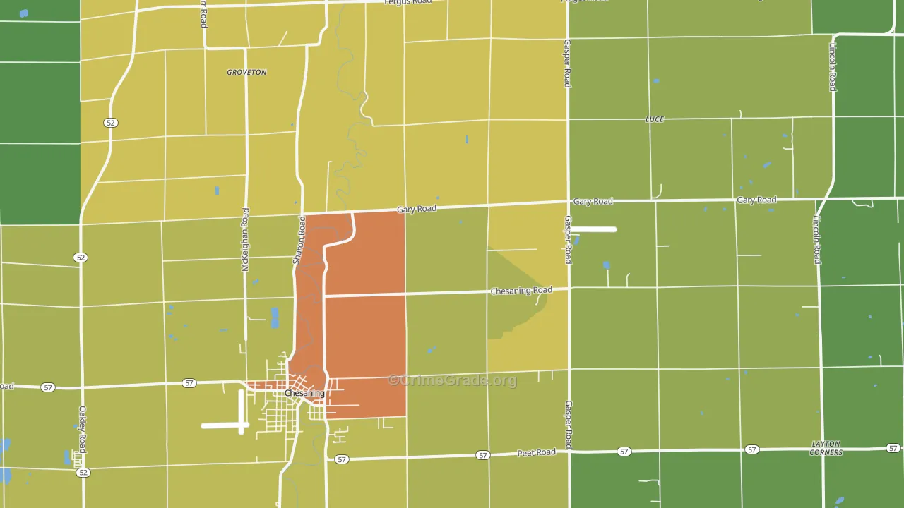 Luce, MI Map of Drug-Related Crime Rates