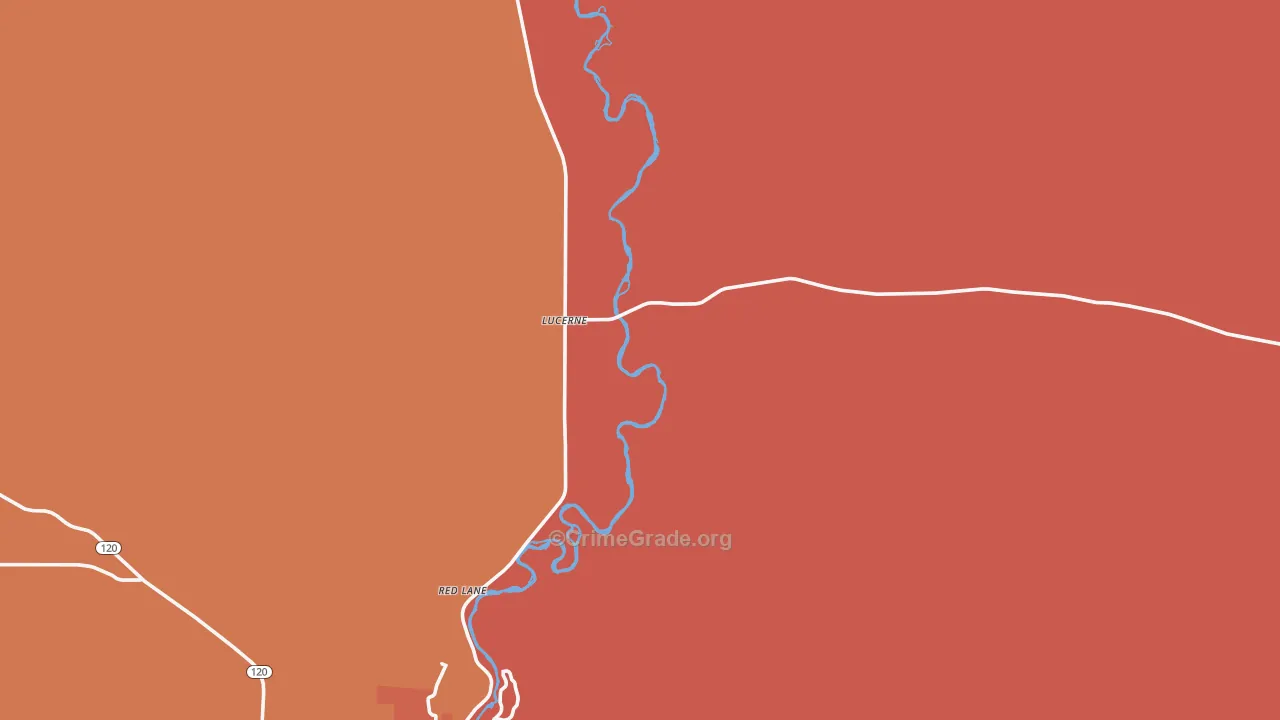 Lucerne, WY Map of Drug-Related Crime Rates