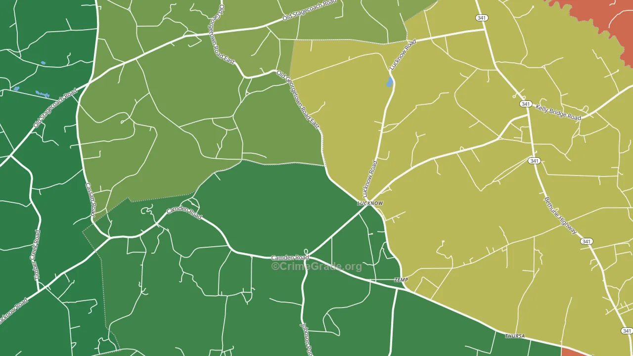 Lucknow, SC Map of Drug-Related Crime Rates