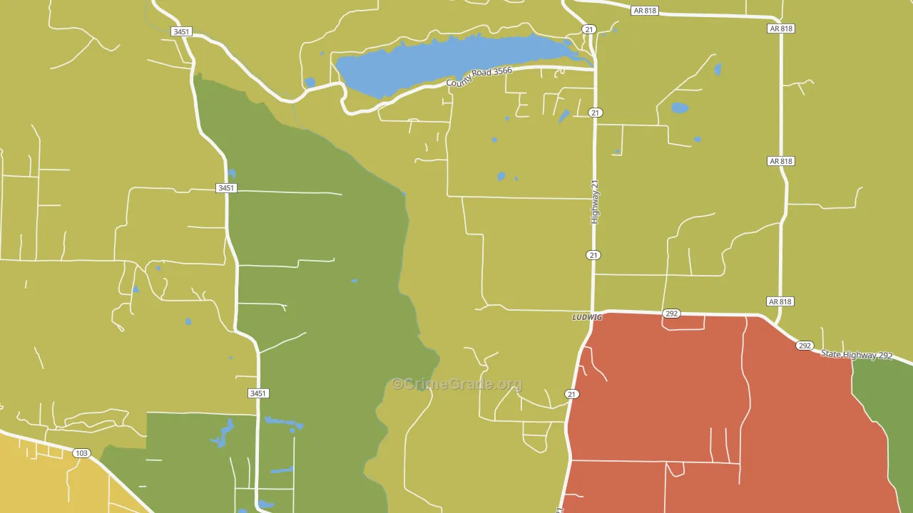 Ludwig, AR Map of Drug-Related Crime Rates