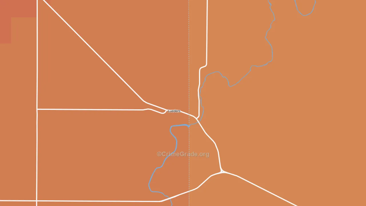Lueders, TX Map of Drug-Related Crime Rates