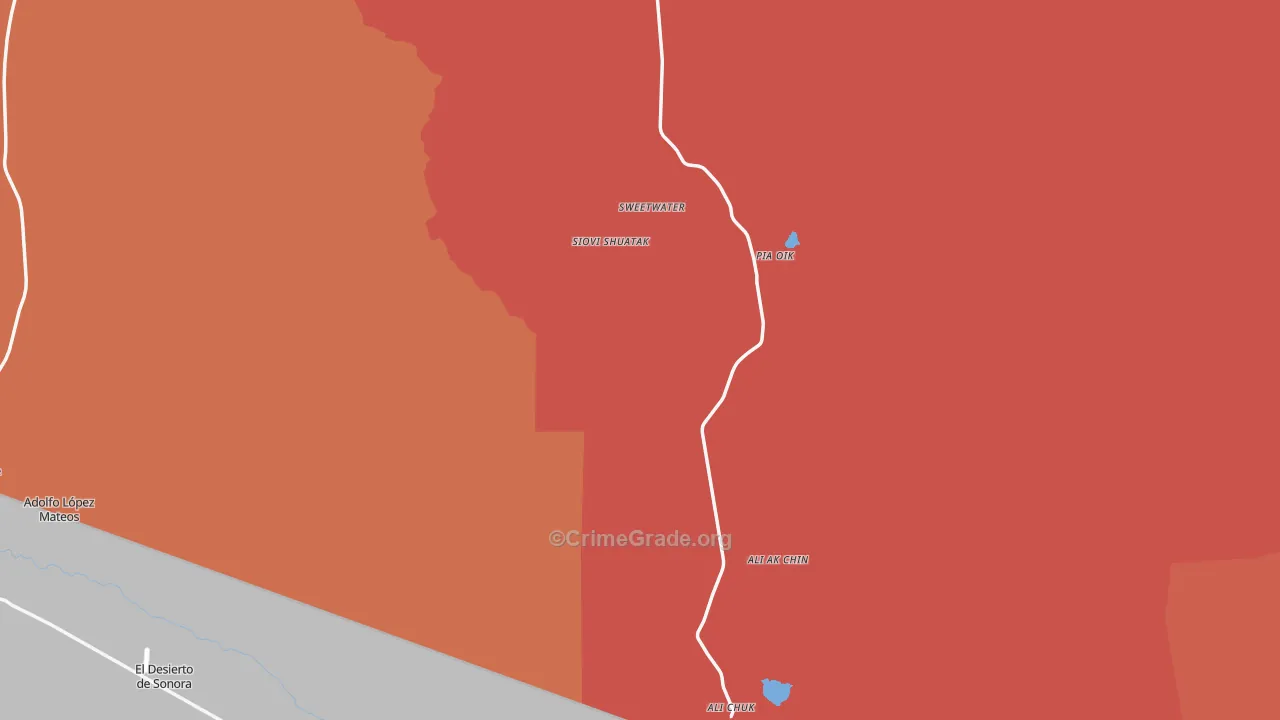 Lukeville, AZ Map of Drug-Related Crime Rates