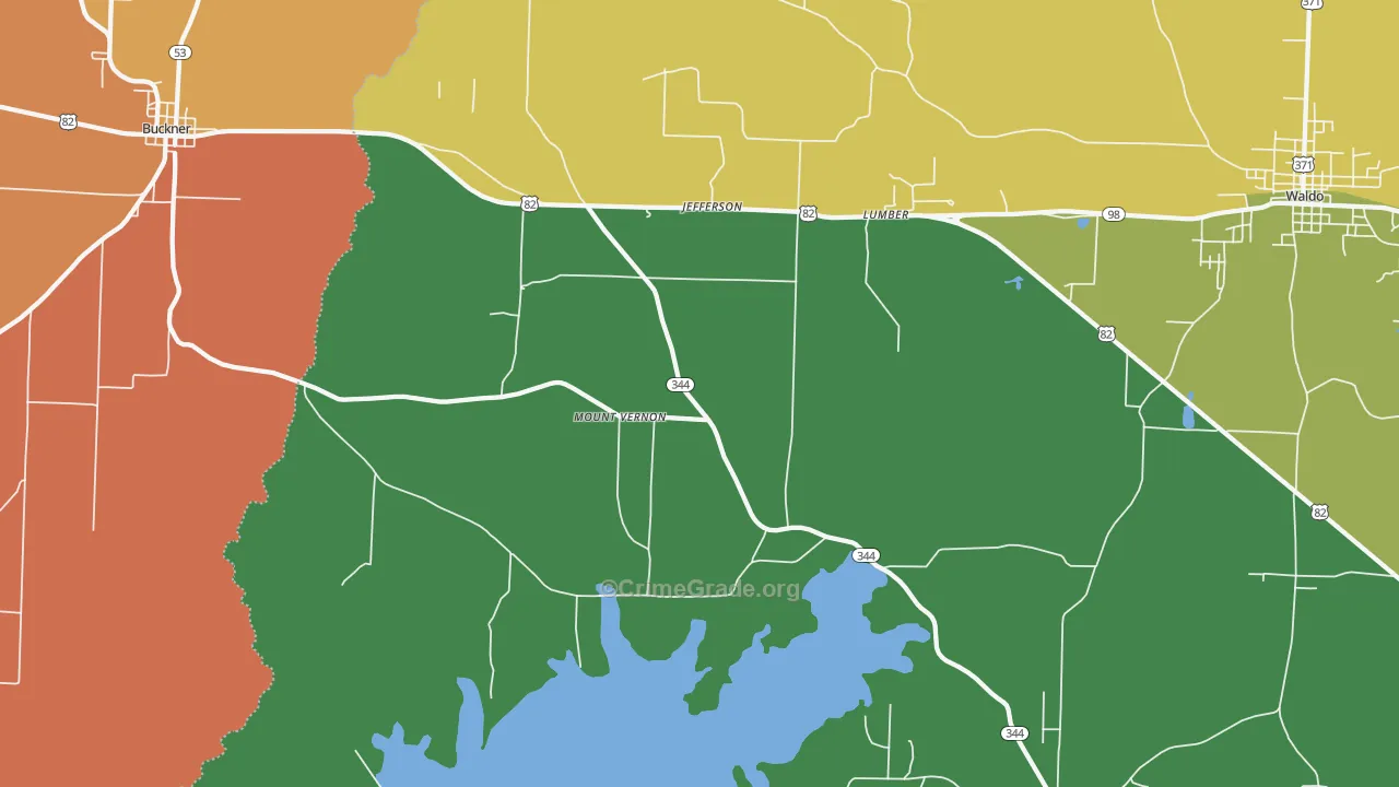 Lumber, AR Map of Drug-Related Crime Rates