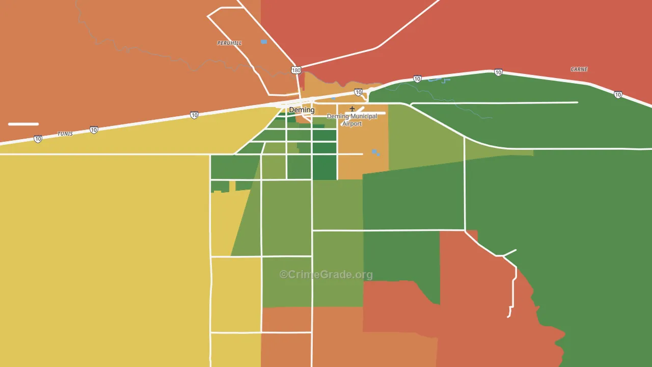 Luna County, NM Map of Drug-Related Crime Rates
