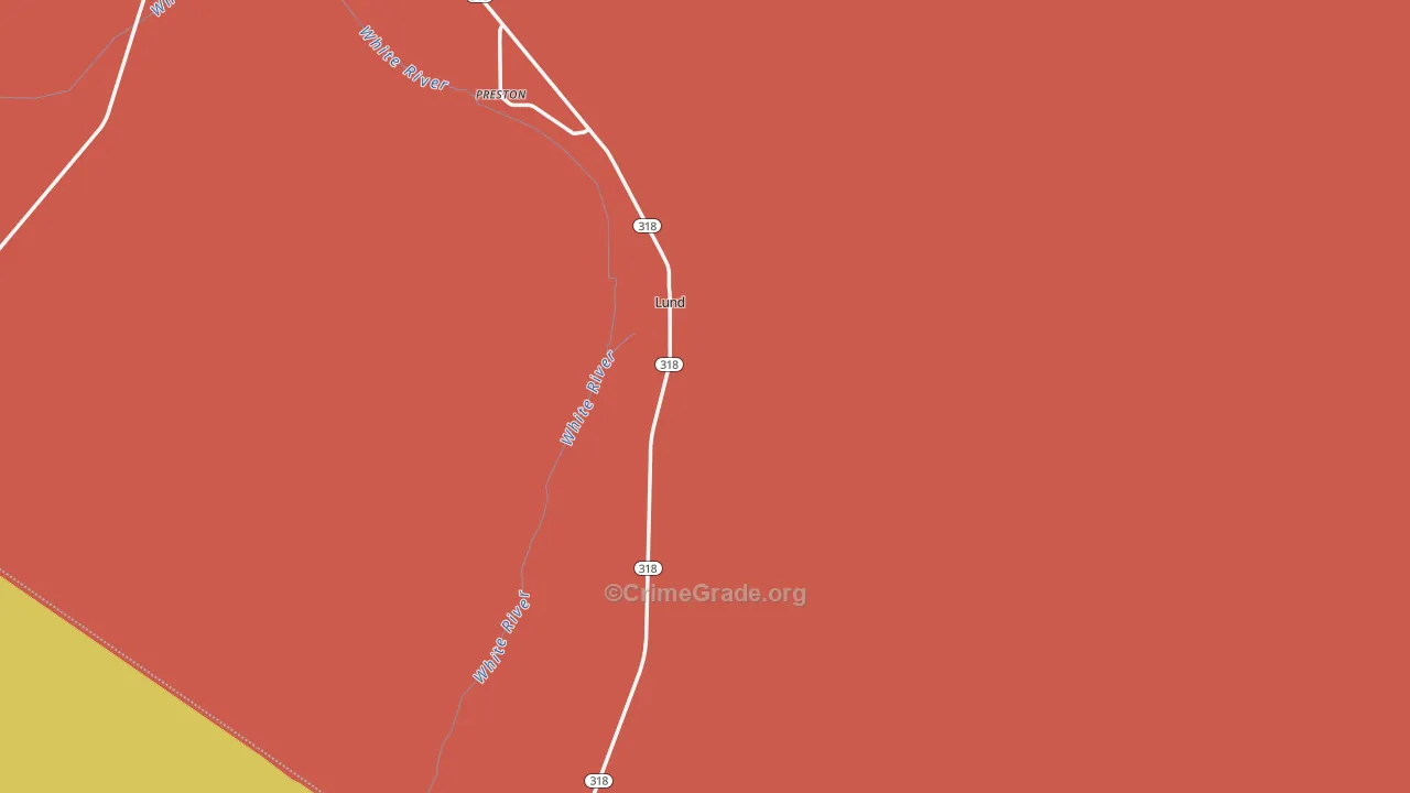 Lund, NV Map of Drug-Related Crime Rates