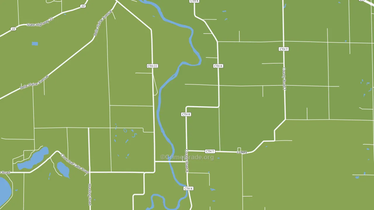 Lunds, WI Map of Drug-Related Crime Rates