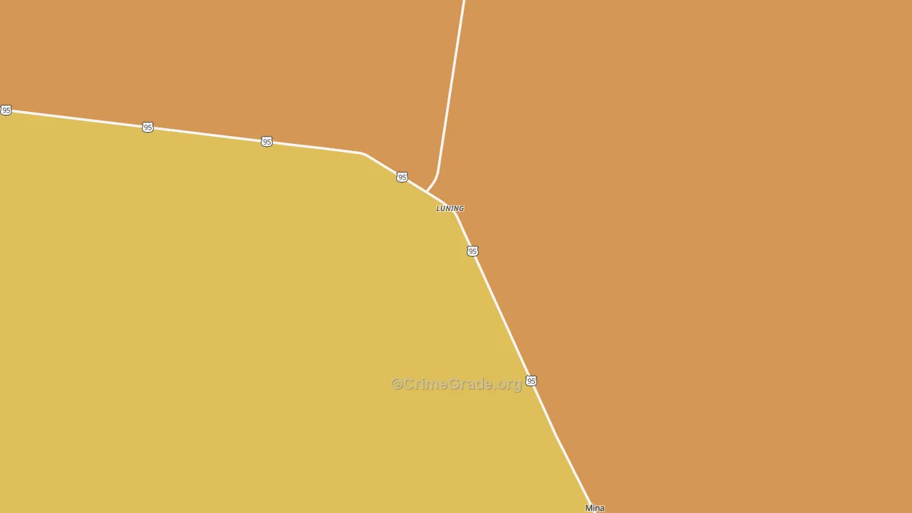 Luning, NV Map of Drug-Related Crime Rates