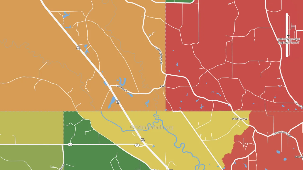 Lux, MS Map of Drug-Related Crime Rates