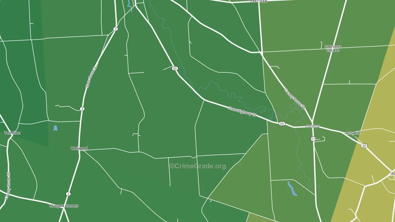 Lycoming, NY Map of Drug-Related Crime Rates
