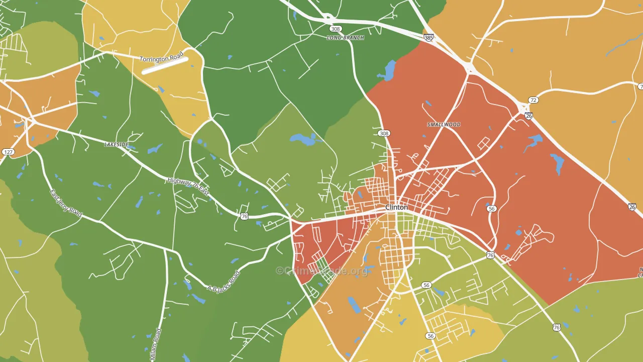 Lydia Mills, SC Map of Drug-Related Crime Rates