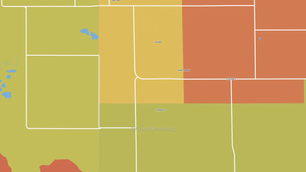 Lyman, NE Map of Drug-Related Crime Rates