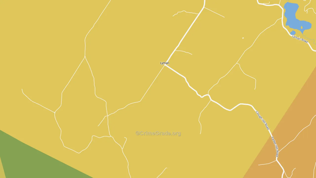Lyman, NH Map of Drug-Related Crime Rates