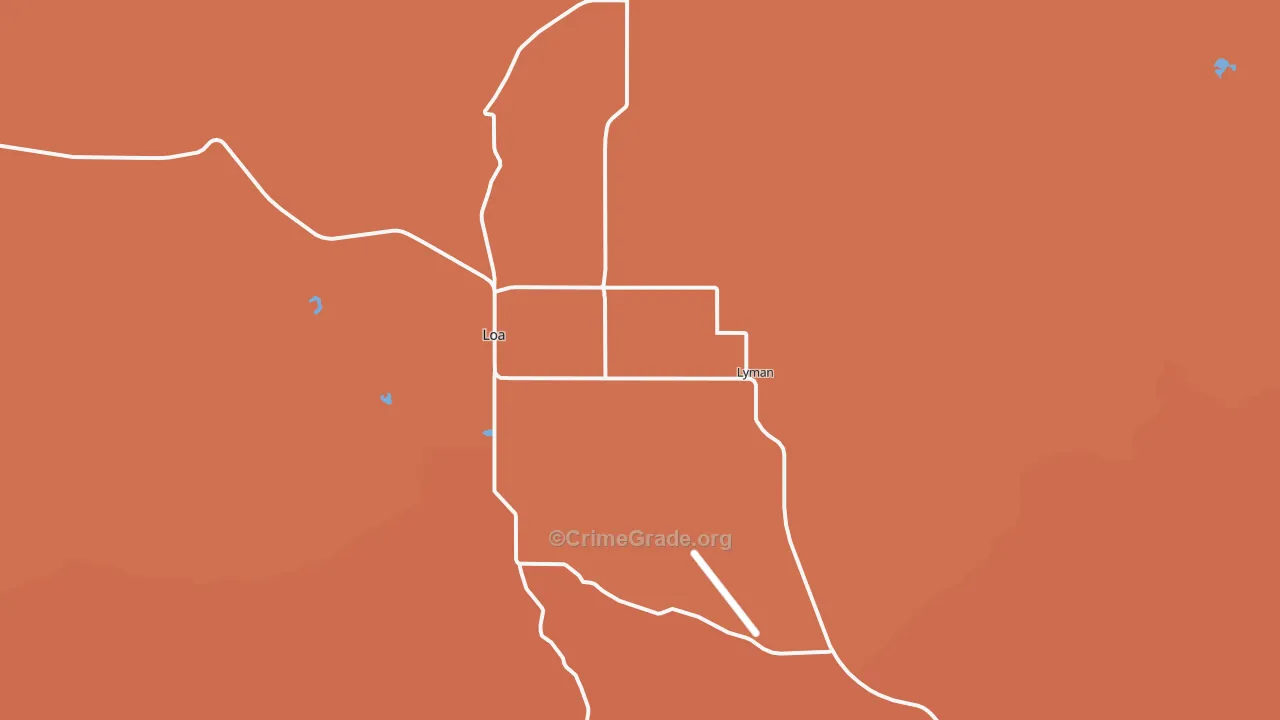 Lyman, UT Map of Drug-Related Crime Rates