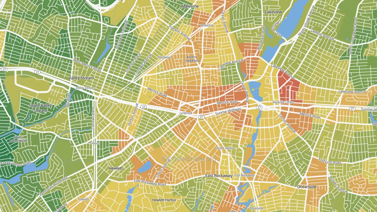 Lynbrook, NY Map of Drug-Related Crime Rates