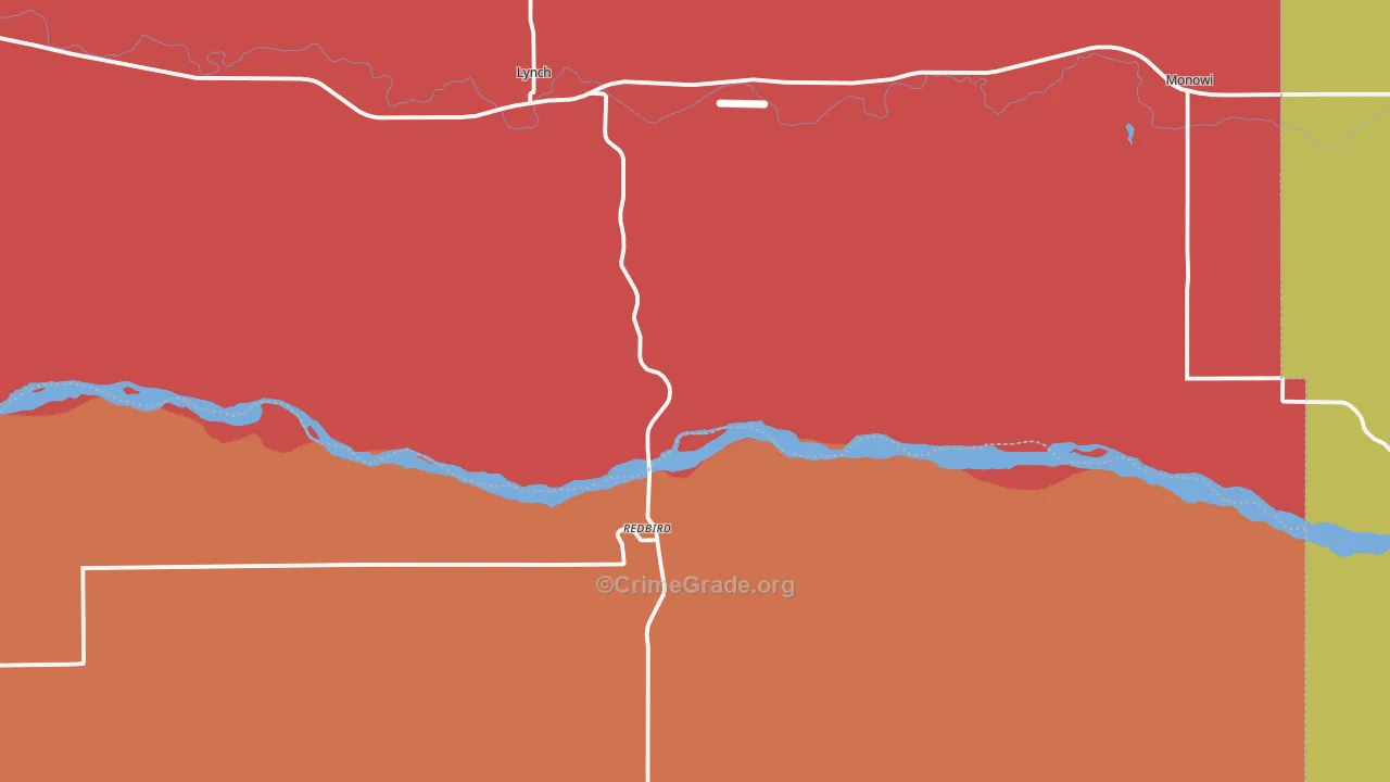 Lynch, NE Map of Drug-Related Crime Rates