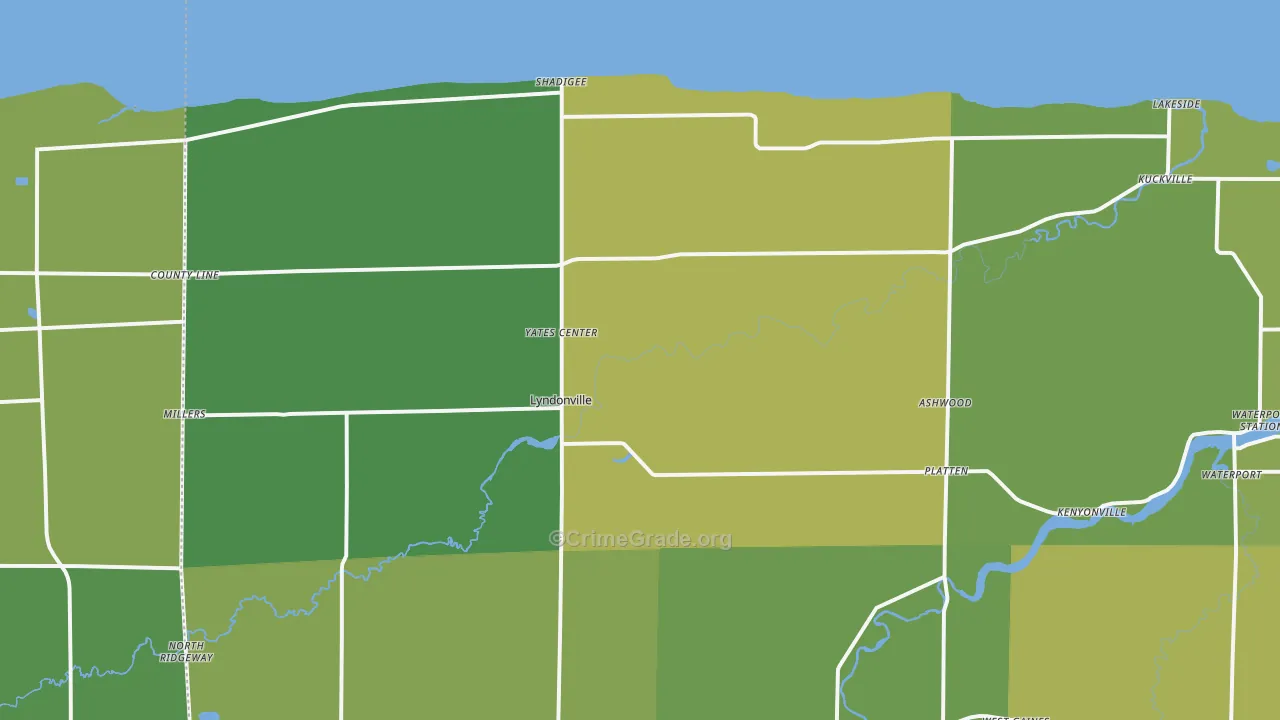 Lyndonville, NY Map of Drug-Related Crime Rates