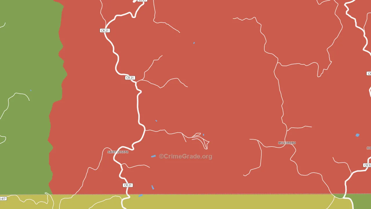 Lynn Camp, WV Map of Drug-Related Crime Rates