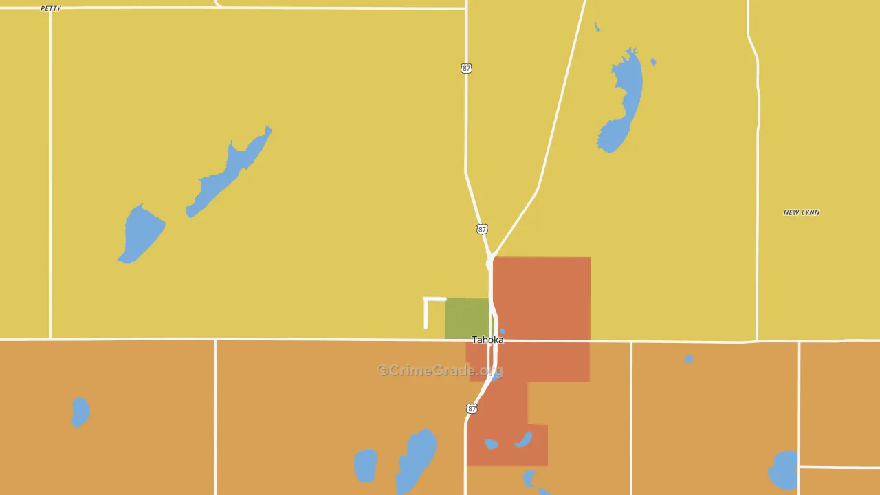 Lynn County, TX Map of Drug-Related Crime Rates