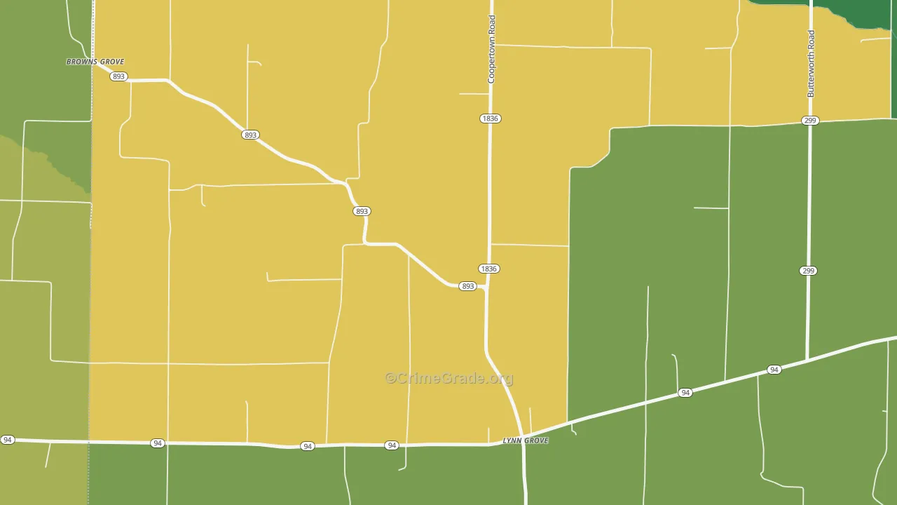 Lynn Grove, KY Map of Drug-Related Crime Rates