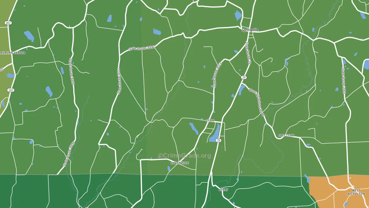 Lynn, PA Map of Drug-Related Crime Rates