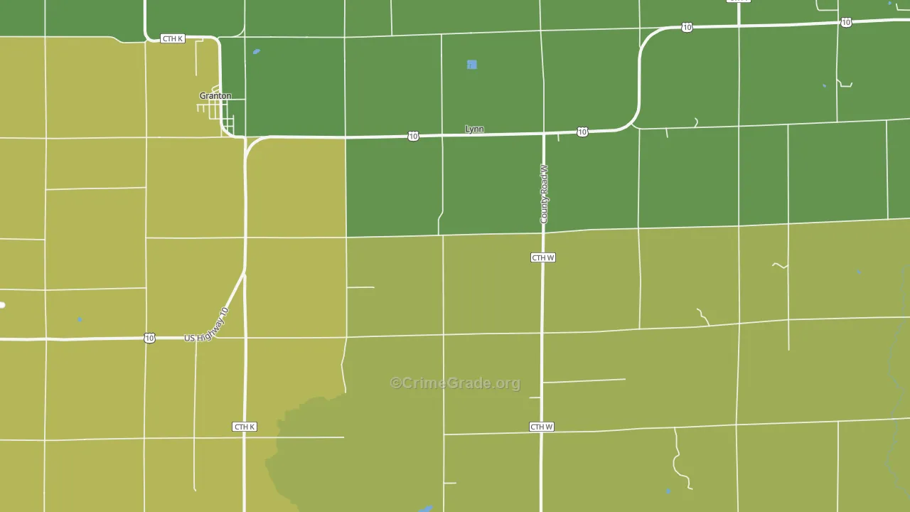 Lynn, WI Map of Drug-Related Crime Rates