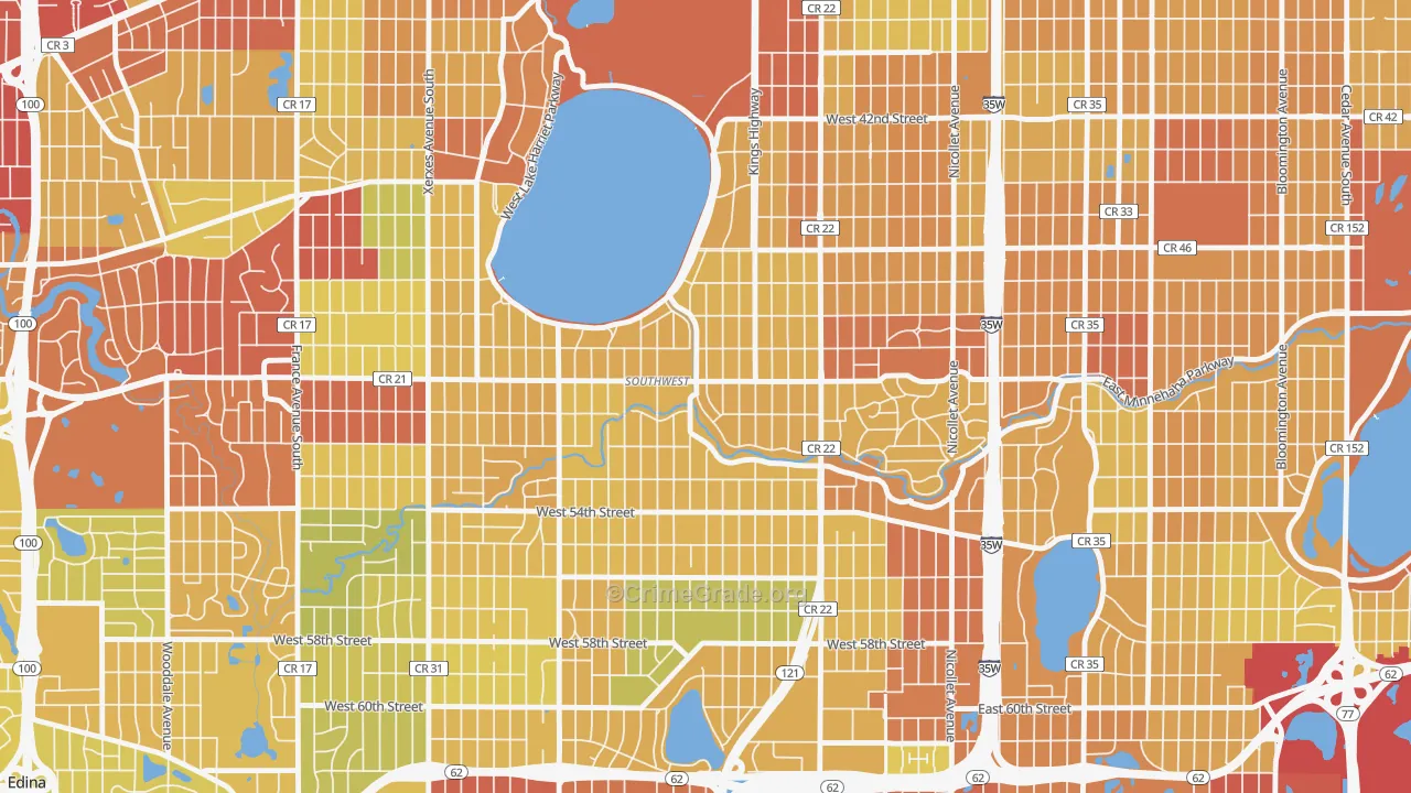 Lynnhurst, Minneapolis, MN Map of Drug-Related Crime Rates