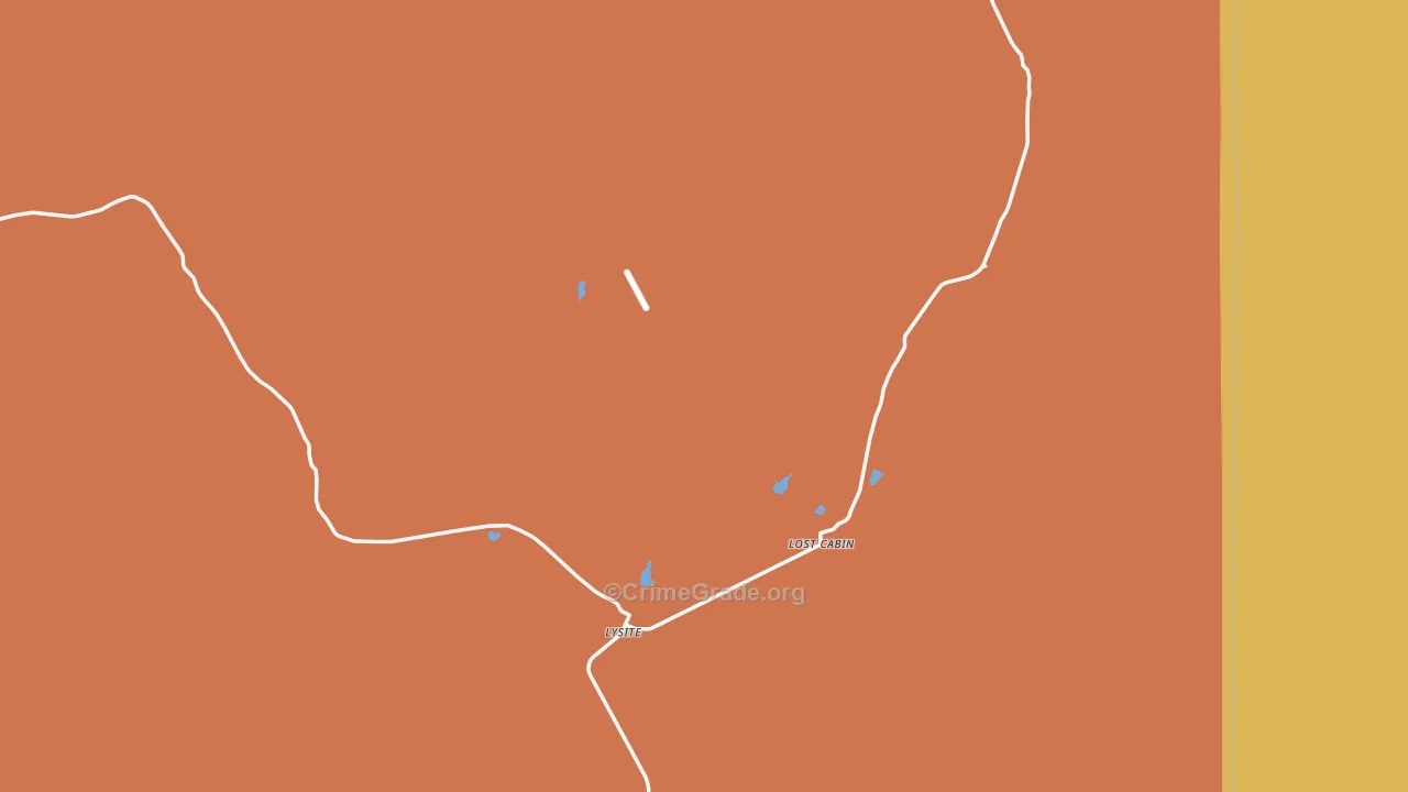 Lysite, WY Map of Drug-Related Crime Rates