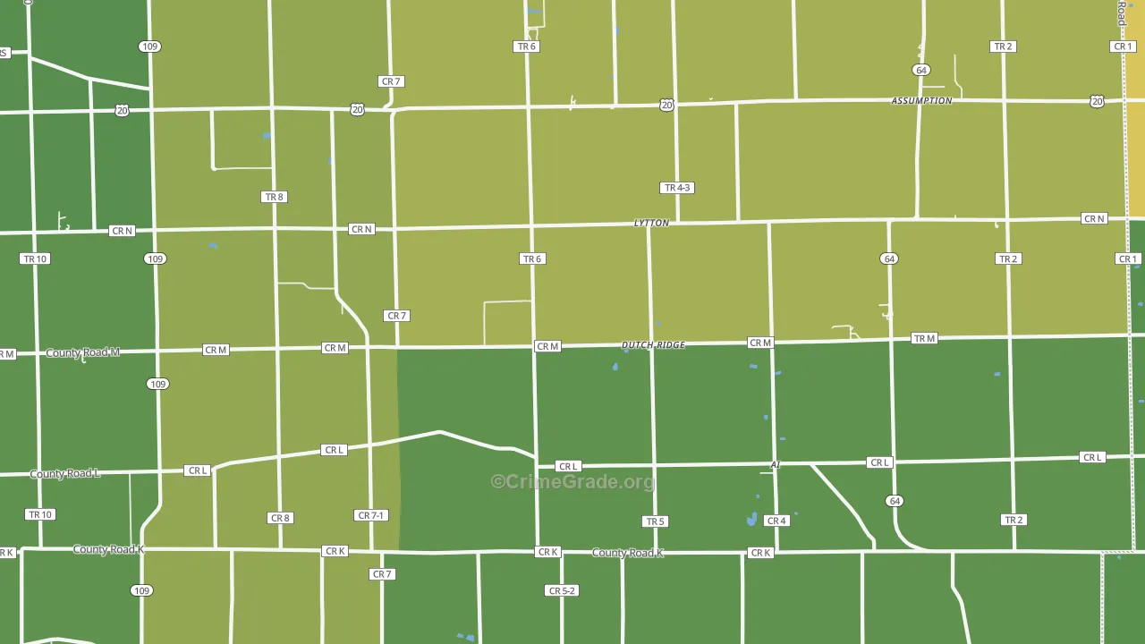 Lytton, OH Map of Drug-Related Crime Rates