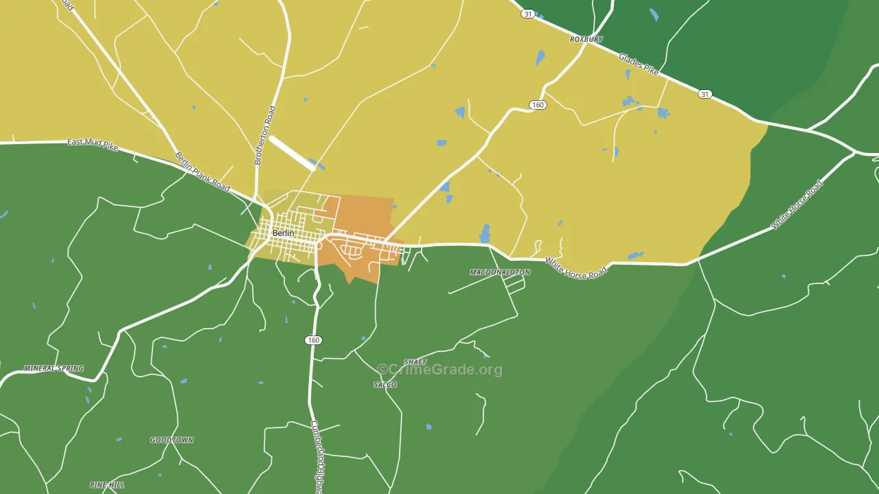 Macdonaldton, PA Map of Drug-Related Crime Rates