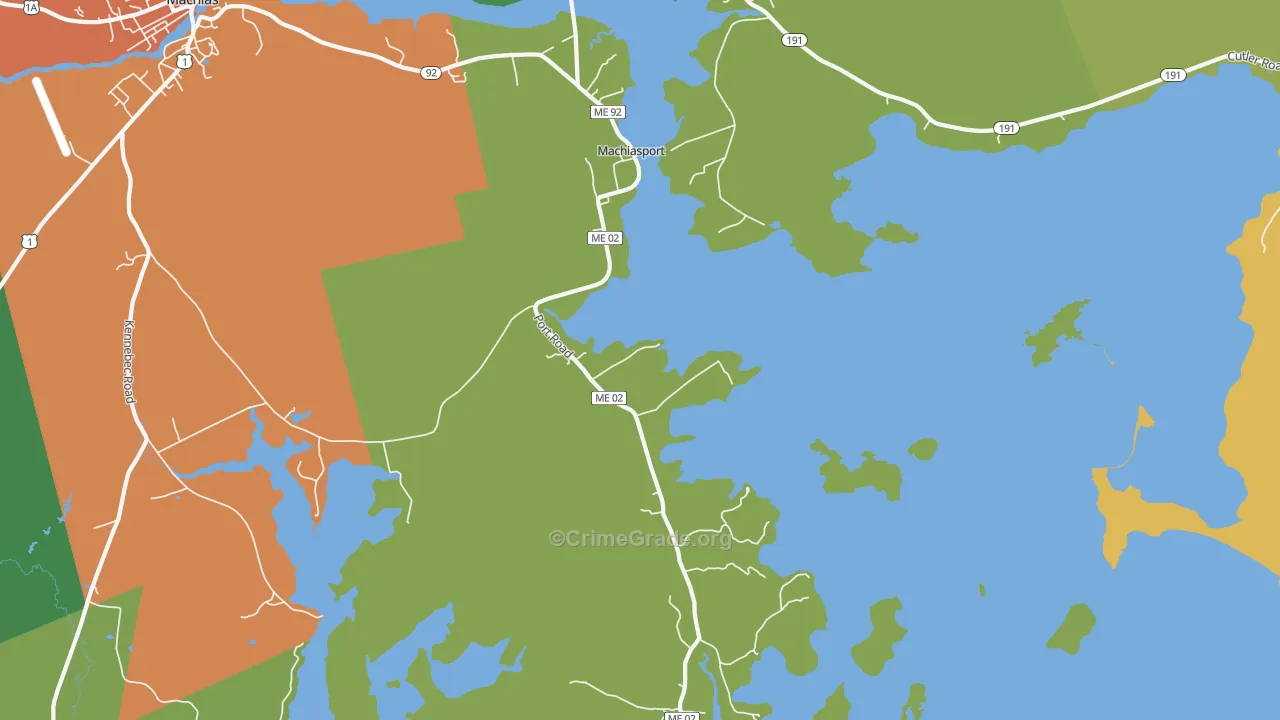 Machiasport, ME Map of Drug-Related Crime Rates
