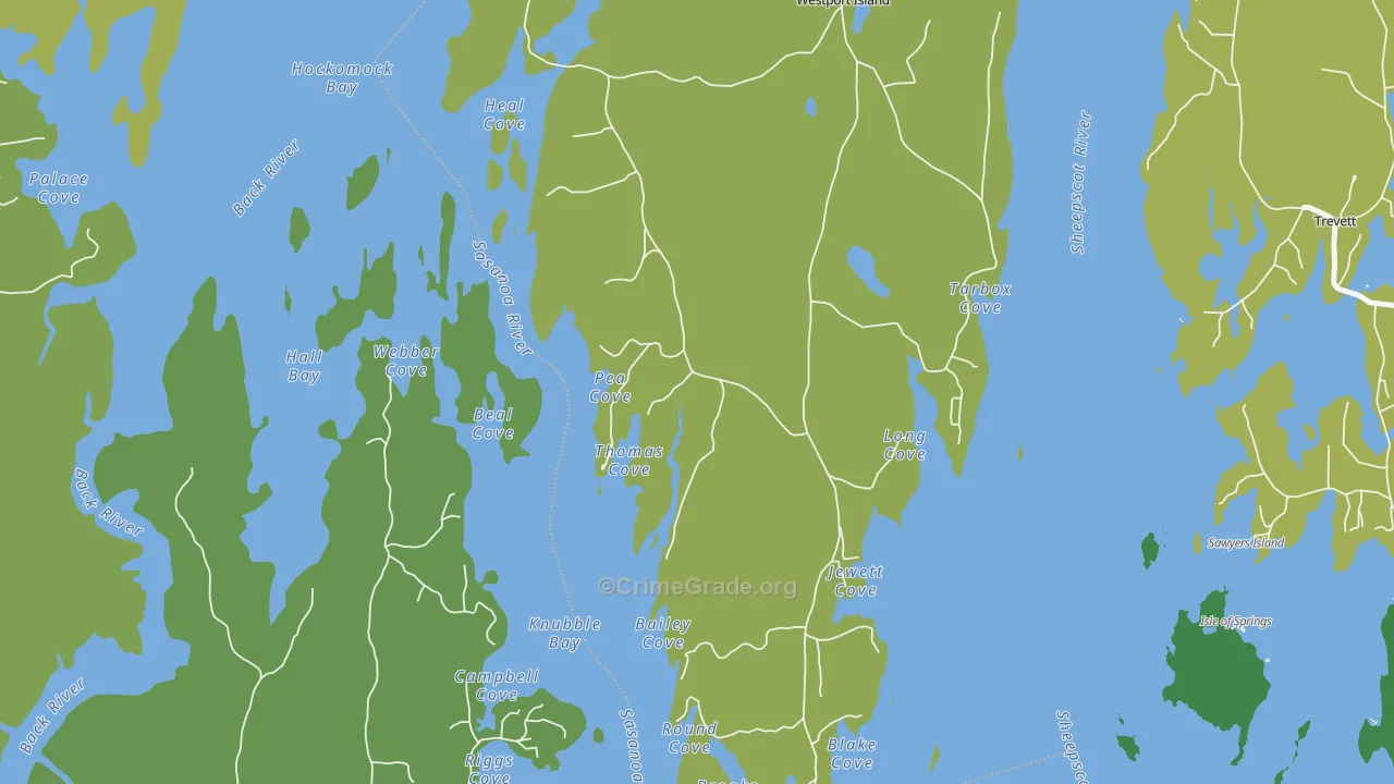 MacMahan, ME Map of Drug-Related Crime Rates