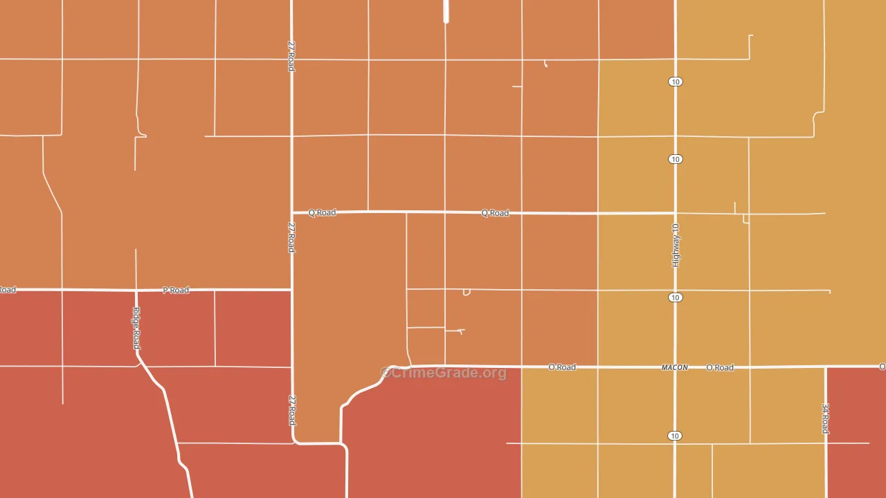 Macon, NE Map of Drug-Related Crime Rates