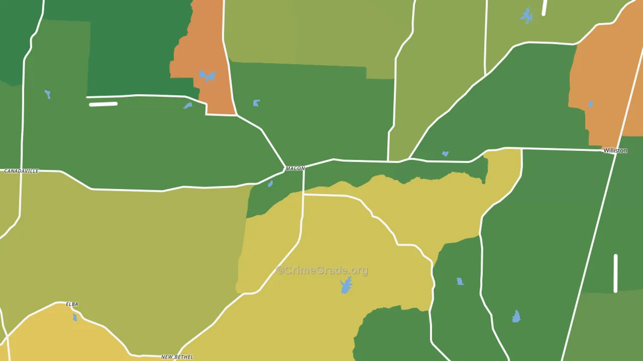 Macon, TN Map of Drug-Related Crime Rates
