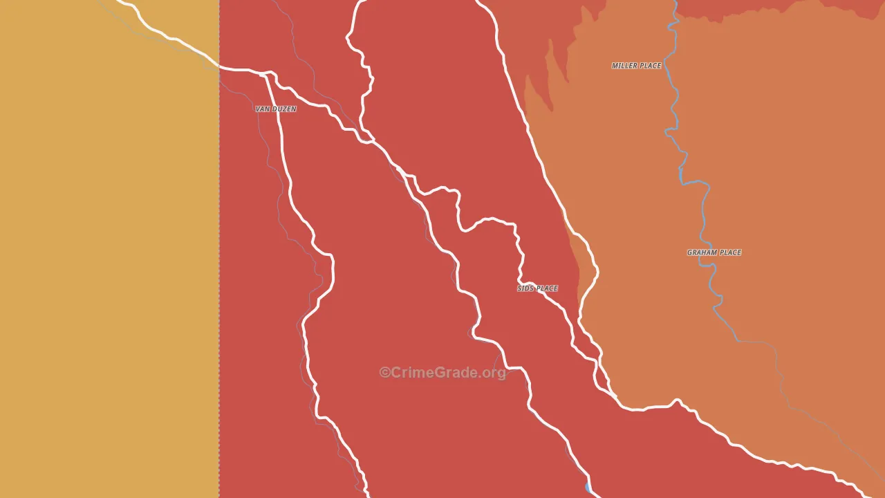 Mad River, CA Map of Drug-Related Crime Rates