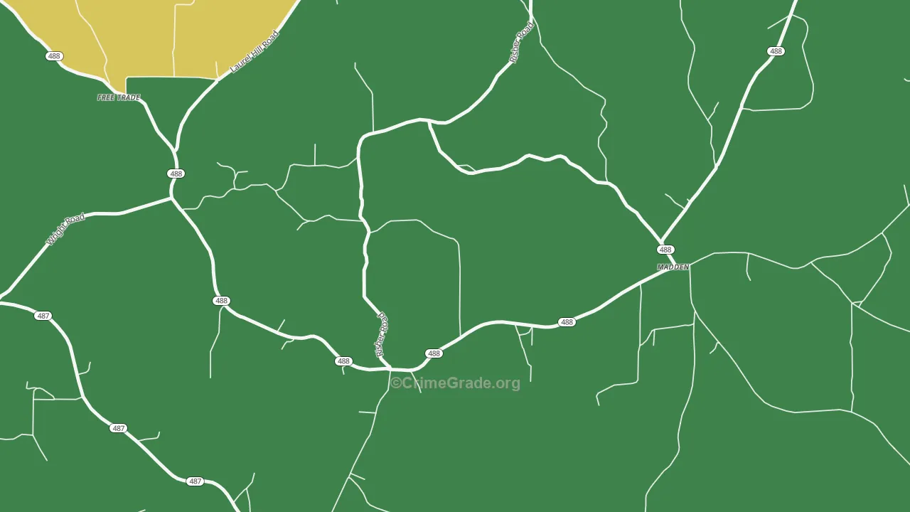Madden, MS Map of Drug-Related Crime Rates
