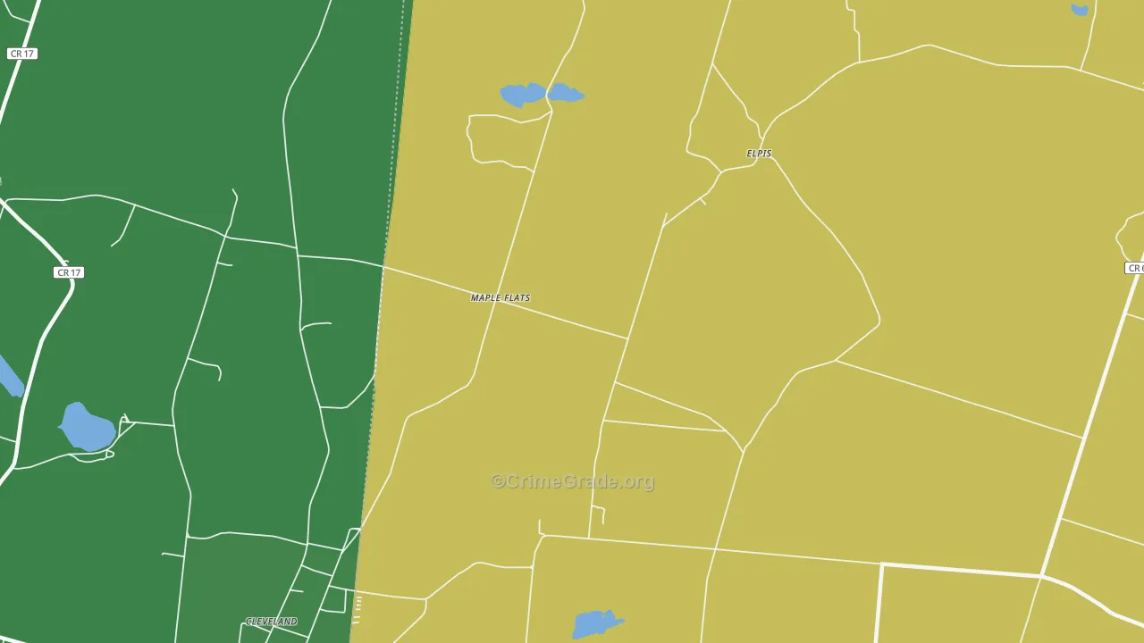 Madison Center, NY Map of Drug-Related Crime Rates