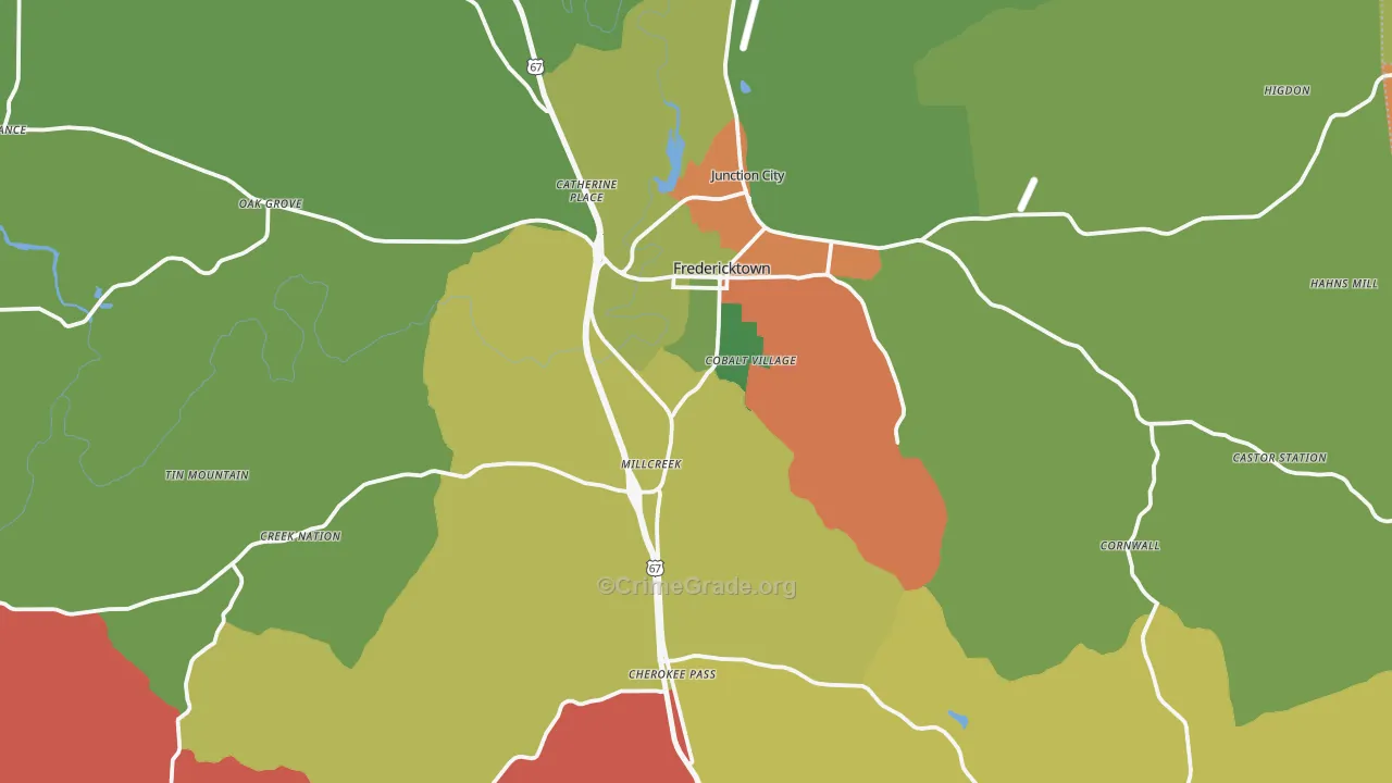Madison County, MO Map of Drug-Related Crime Rates