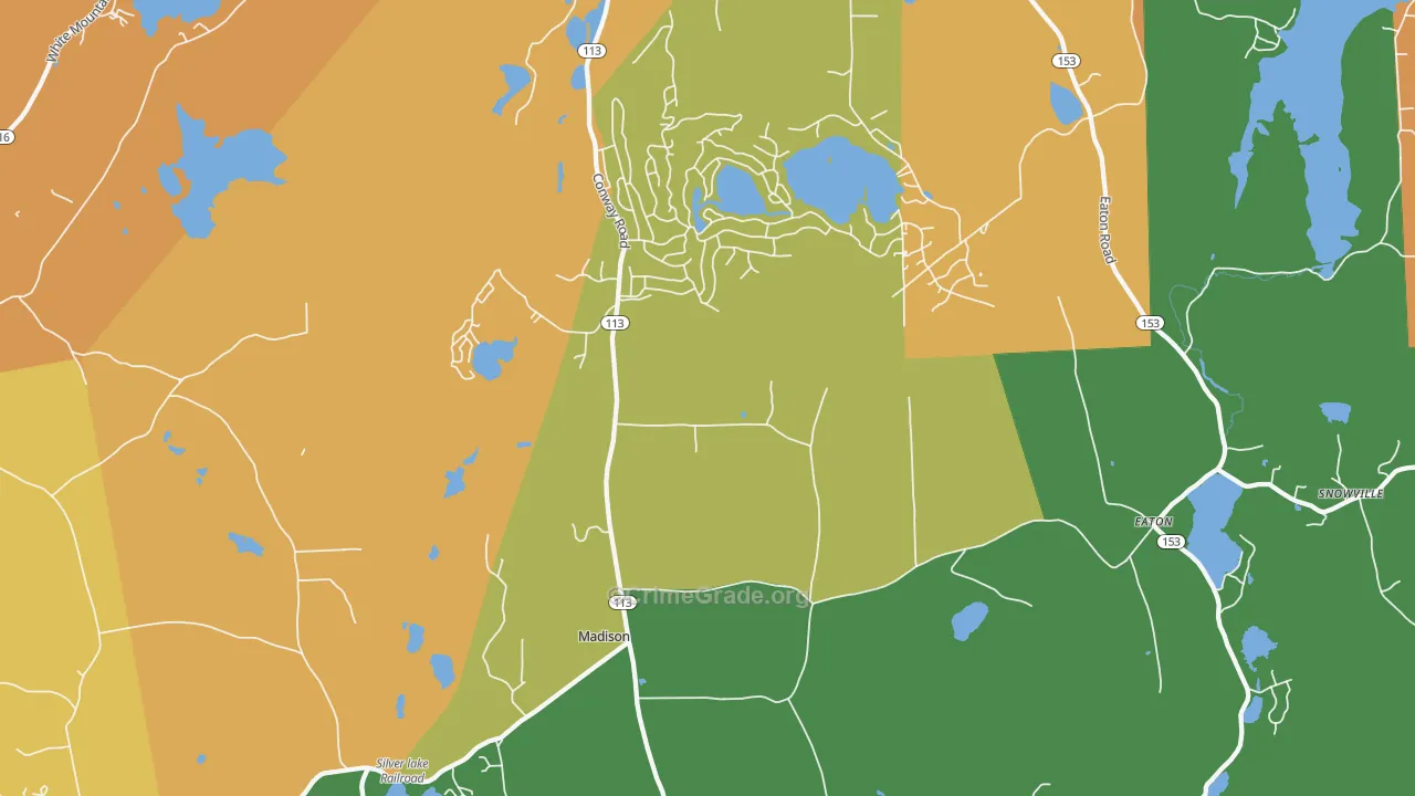 Madison, NH Map of Drug-Related Crime Rates