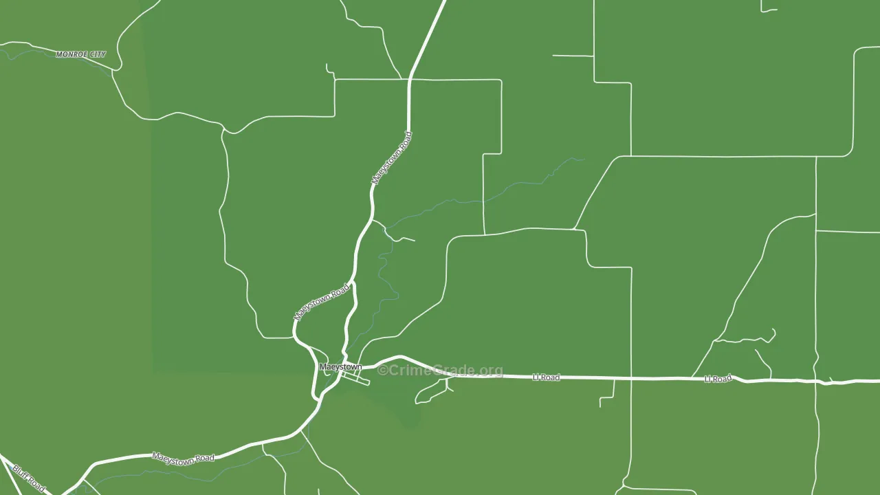 Madonnaville, IL Map of Drug-Related Crime Rates